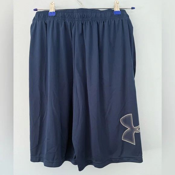 Under Armour Men's Core Tech Graphic Shorts Blue Size Medium Men - Picture 2 of 4
